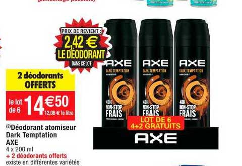 déodorant atomiseur dark temptation axe