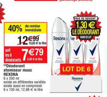 Déodorant Atomiseur Musc Rexona
