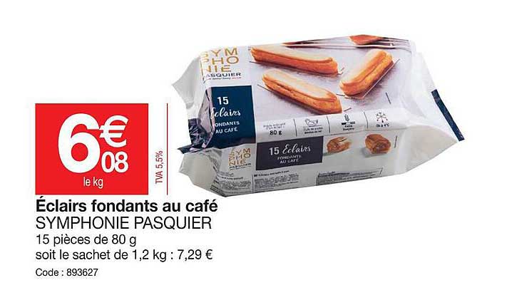 éclairs Fondants Au Café Symphonie Pasquier