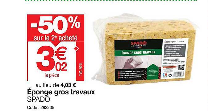 éponge gros travaux spado
