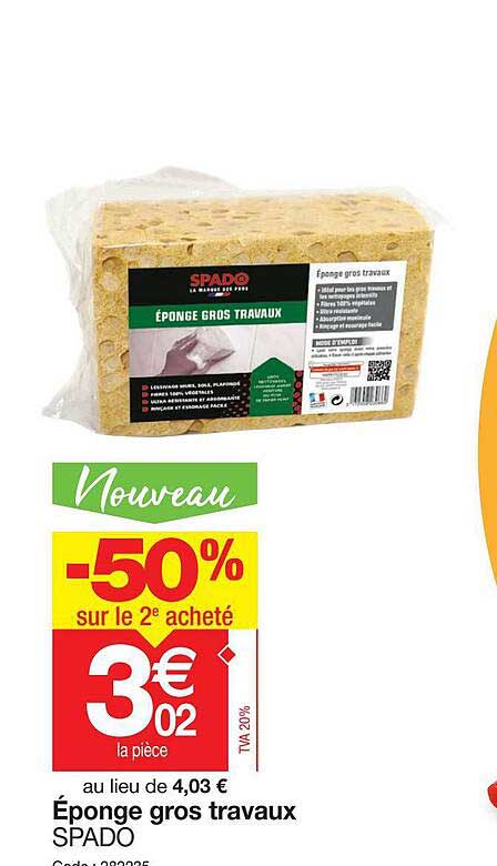 éponge gros travaux spado
