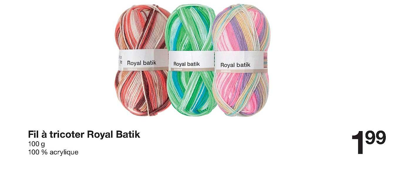 fil à tricoter royal batik