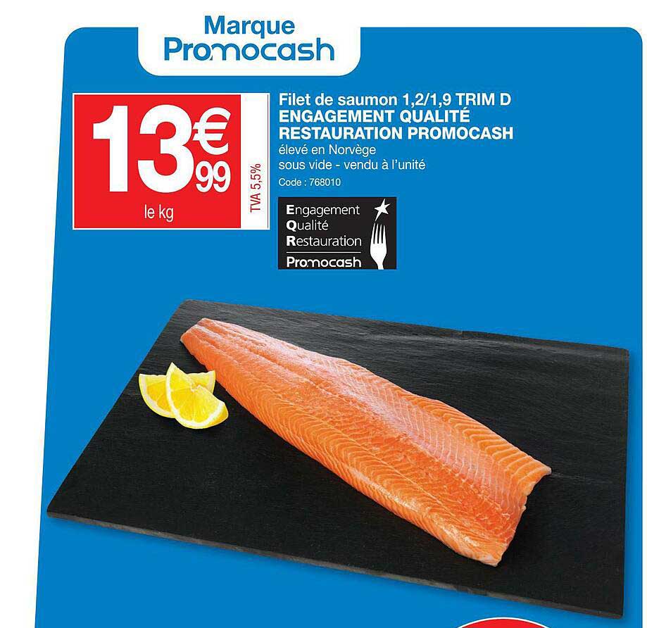 filet de saumon 1,2-1,9 trim d engagement qualité restauration promocash