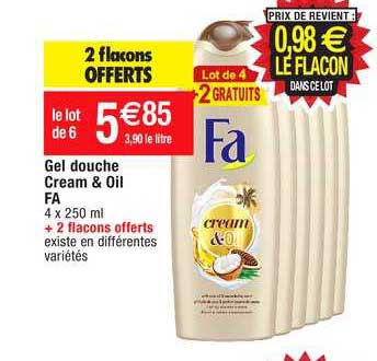 gel douche cream & oil fa