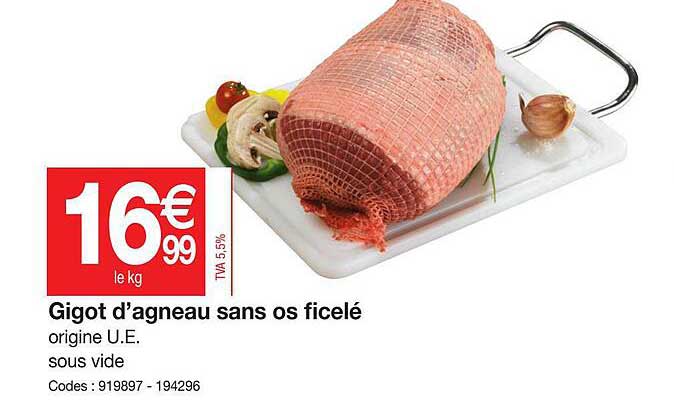 gigot d'agneau sans os ficelé