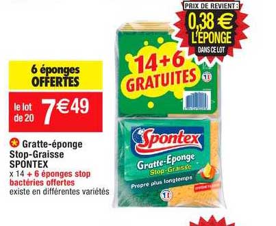 gratte-éponge stop-graisse spontex