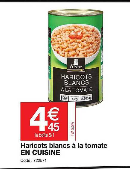Haricots Blancs à La Tomate En Cuisine