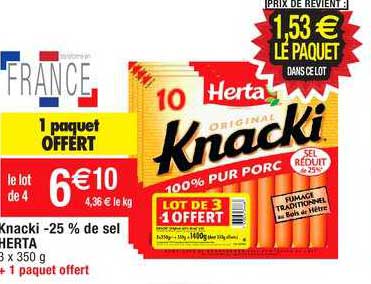 Knacki -25% De Sel Herta