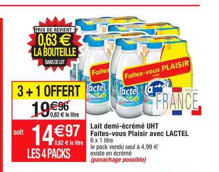 lait demi-écrémé uht faites-vous plaisir avec lactel