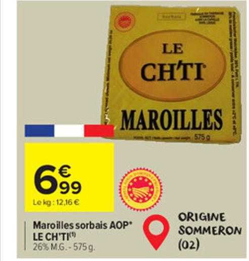 maroilles sorbais aop le ch'ti