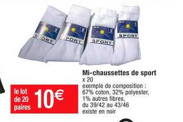 mi-chaussettes de sport