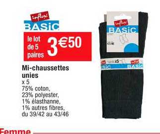 mi-chaussettes unies