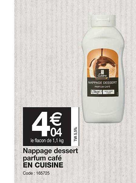 nappage dessert parfum café en cuisine