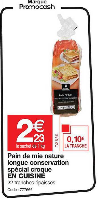 Pain De Mie Nature Longue Conservation Spécial Croque En Cuisine