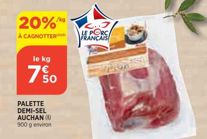 palette demi-sel auchan
