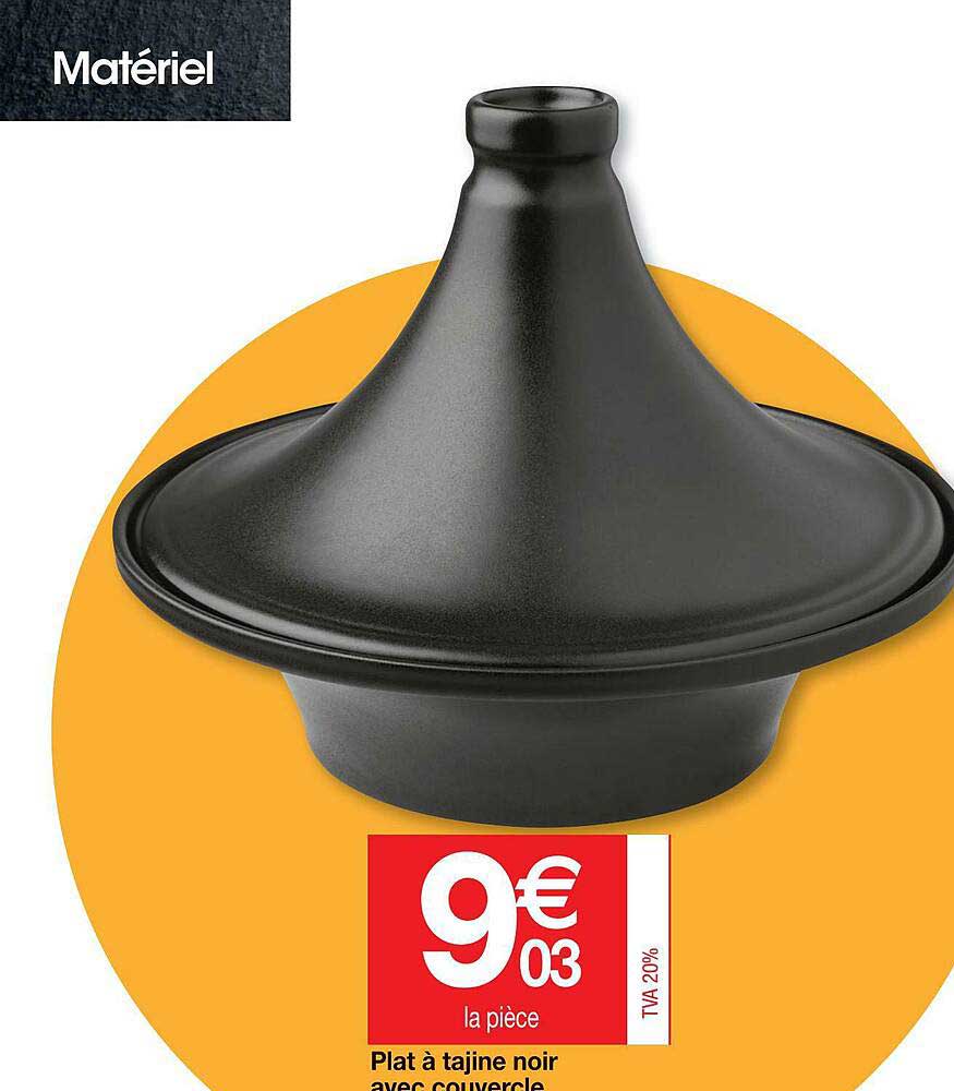 Plat à Tajine Noir Avec Couvercle