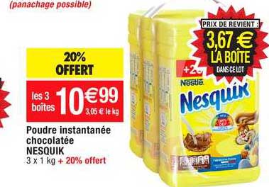 poudre instantanée chocolatée nesquik
