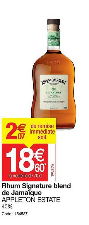 rhum signature blend de jamaïque appleton estate