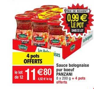 Sauce Bolognaise Pur Bœuf Panzani