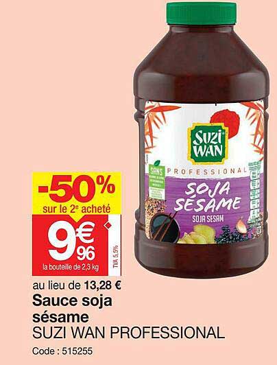 sauce soja sésame suzi wan professional