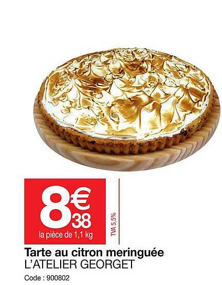 tarte au citron meringuée l'atelier georget