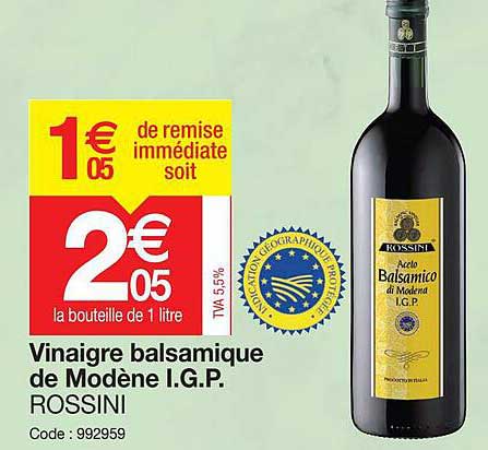 vinaigre balsamique de modène i.g.p. rossini