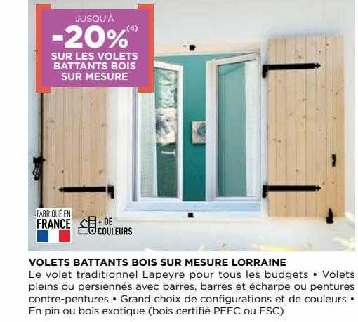volets battants bois sur mesure lorraine