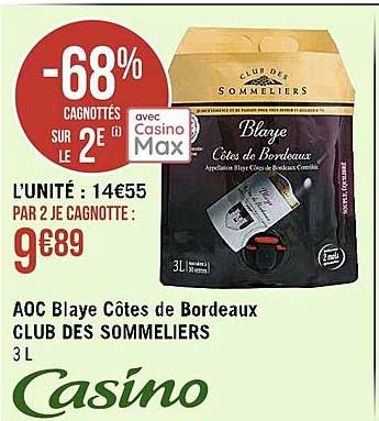 Aoc Blaye Côtes De Bordeaux Club Des Sommeliers