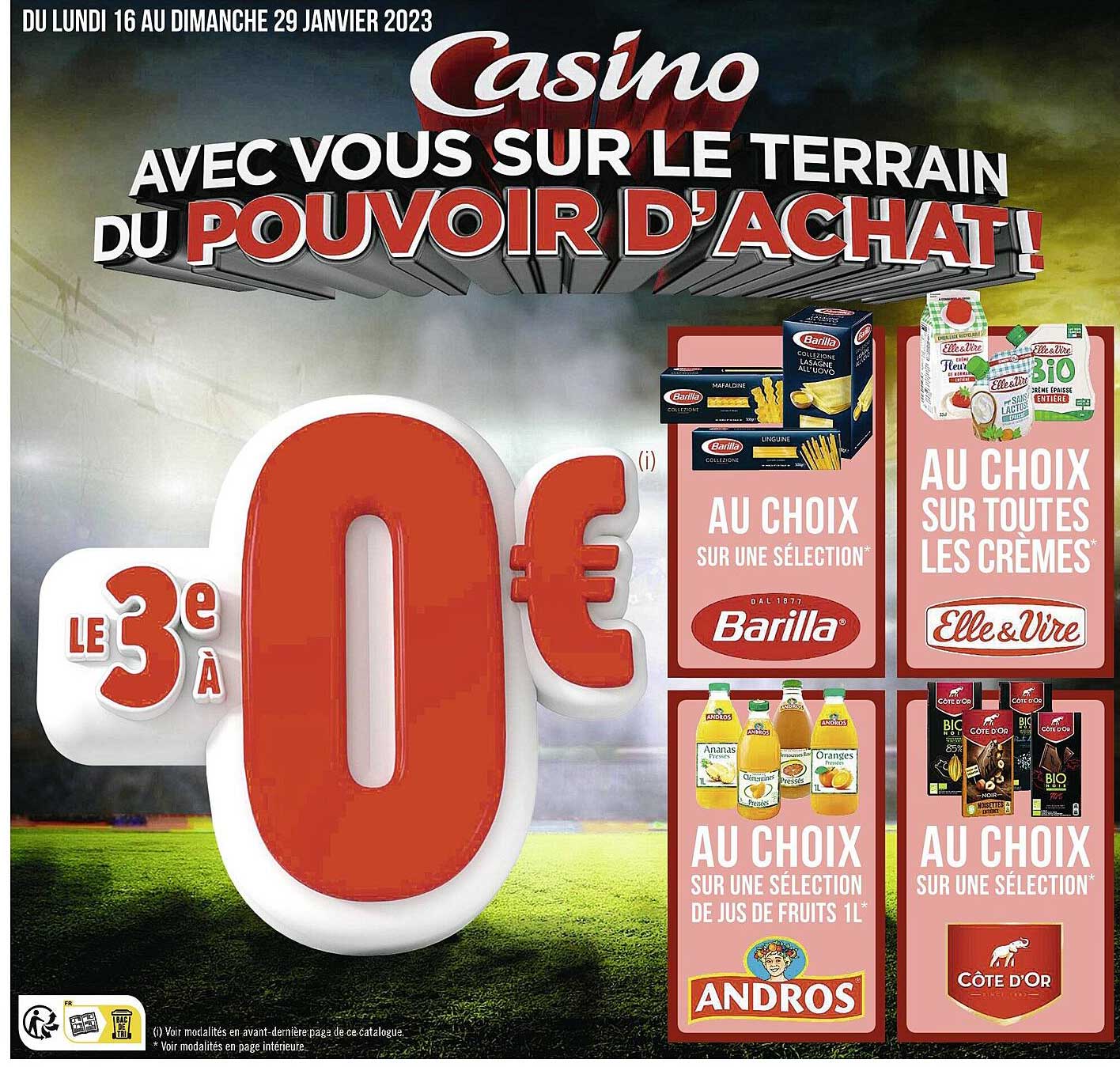 Barilla, Crèmes Elle & Vire, Jus De Fruits Andros, Côte D'or