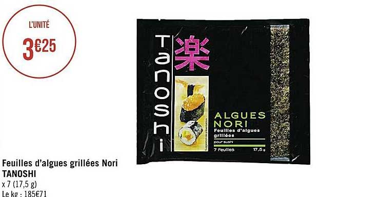 Feuilles D'algues Grillées Nori Tanoshi