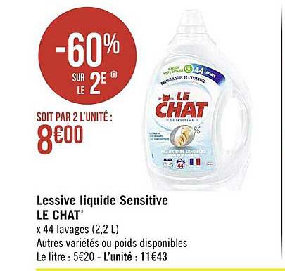 Lessive Liquide Sensitive Le Chat