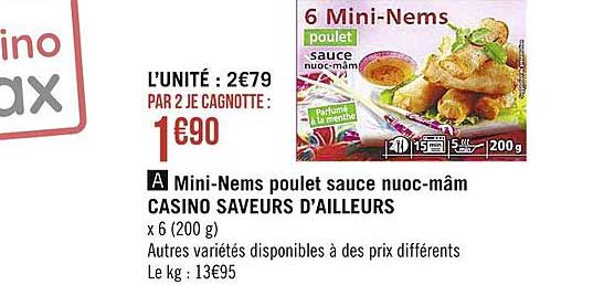 mini-nems poulet sauce nuoc-mâm casino saveurs d'ailleurs