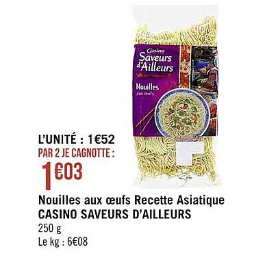 nouilles aux œufs recette asiatique casino saveurs d'ailleurs