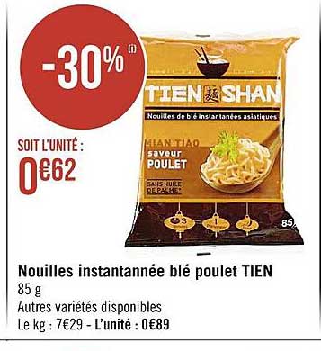 Nouilles Instantanée Blé Poulet Tien