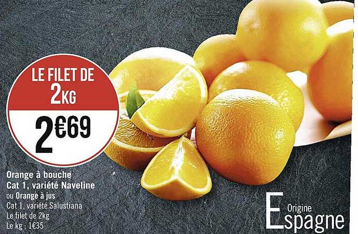 orange à bouche naveline ou orange à jus salustiana