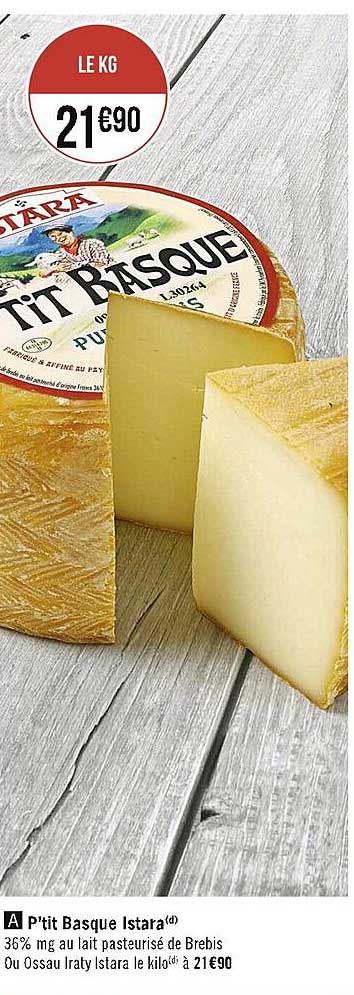 p'tit basque istara ou ossau iraty istara