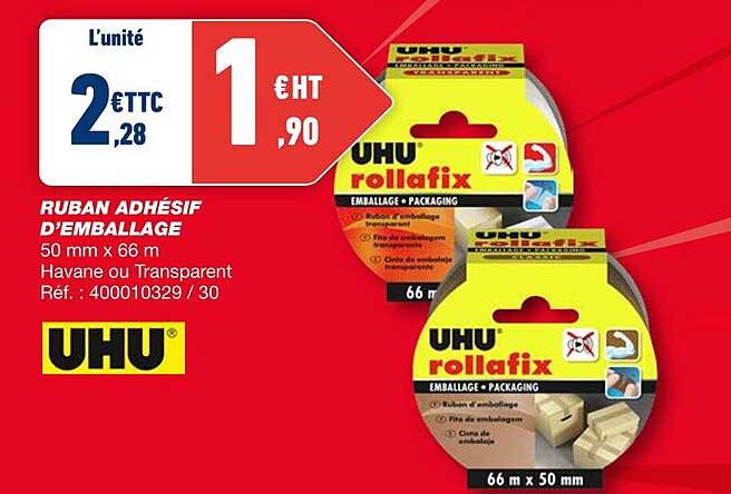 ruban adhésif d'emballage uhu