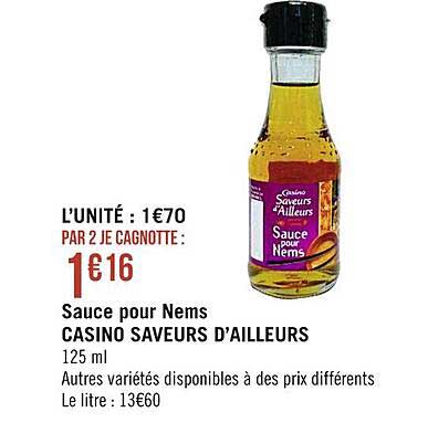 Sauce Pour Nems Casino Saveurs D'ailleurs