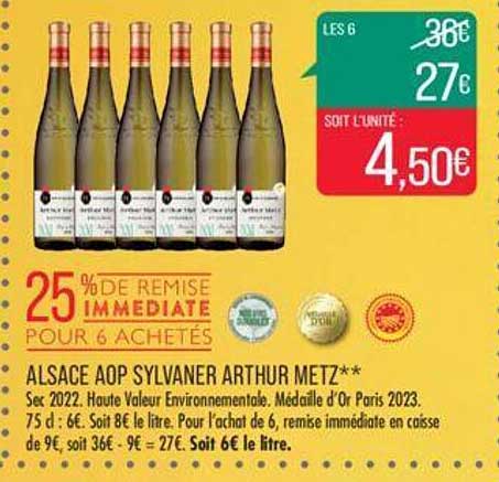 alsace aop sylvaner arthur metz