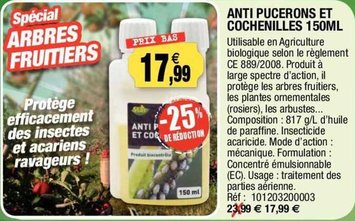 anti pucerons et cochenilles 150 ml
