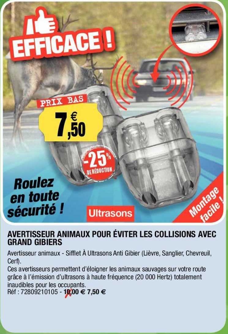 avertisseur animaux pour éviter les collisions avec grand gibiers