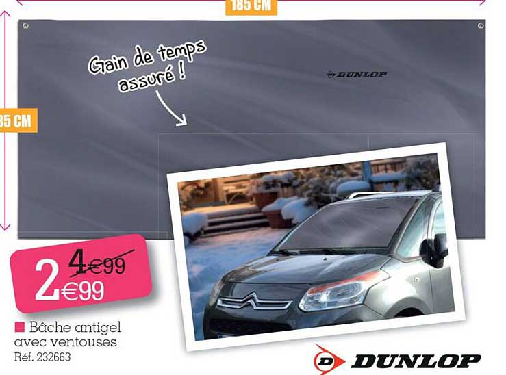 bâche antigel avec ventouses dunlop