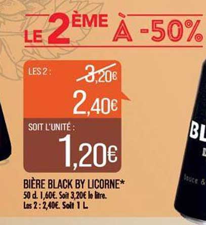 Bière Black By Licorne