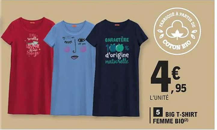 big t-shirt femme bio