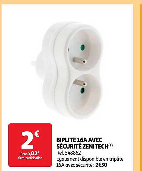 biplite 15a avec sécurité zenitech