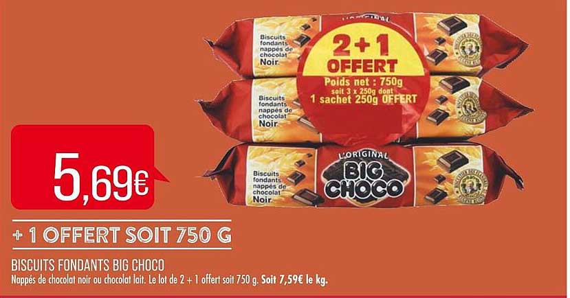 biscuits fondants big choco