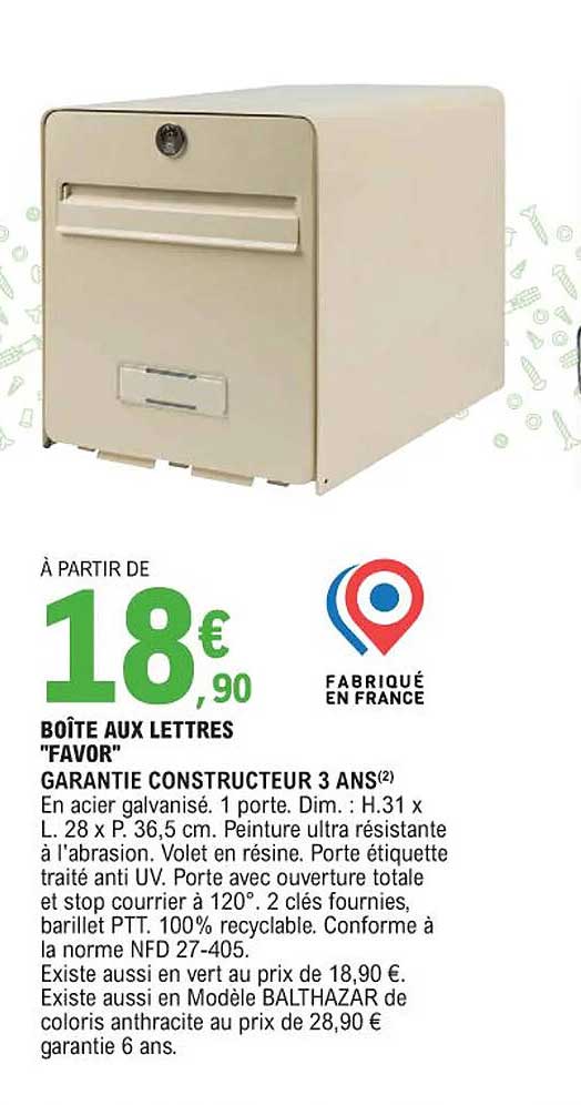 boîte aux lettres "favor"