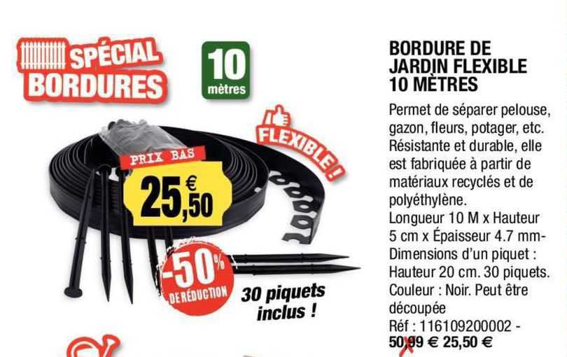 bordure de jardin flexible 10 mètres