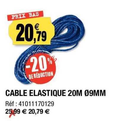 Câble élastique 20 M ø 9 Mm