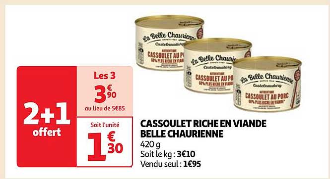 cassoulet riche en viande belle chaurienne